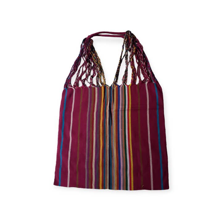 The Little Pueblo - Vente Tote bag – femme - Sac fourre-tout tissé à rayures mexicaines, hamac de Chiapas, fait main pour femme27
