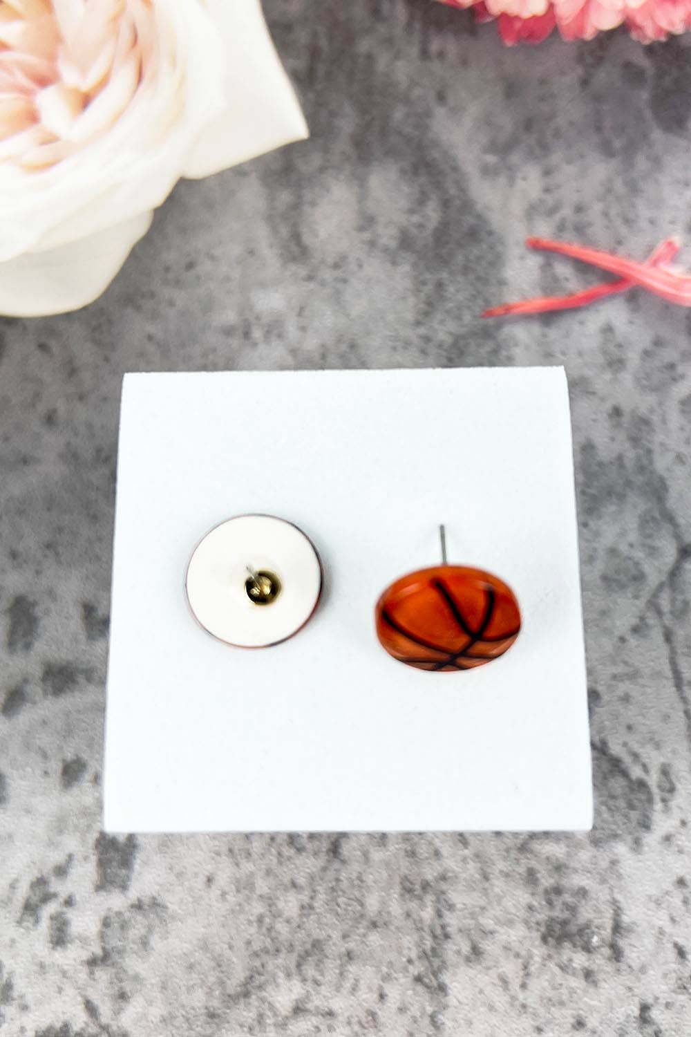 JHP Collection - Wholesale Stud/Post Earrings - VARIETY OF SPORTS BALL EPOXY MINI STUD EARRINGS21