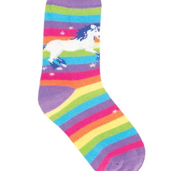 Kids' Cotton Crew Socks 6 Pack - Magical Unicorn for wholesale by Socksmith Design