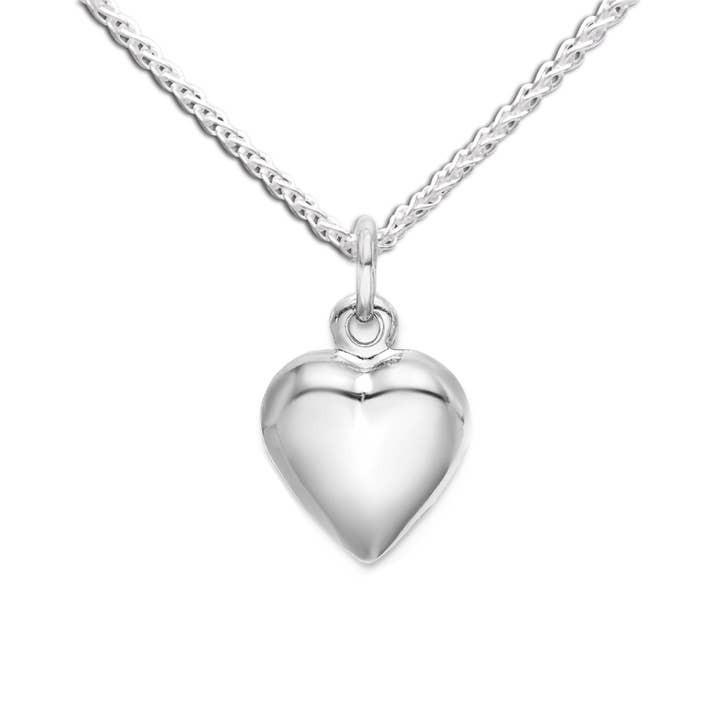 Collier en forme de cœur bouffant en argent sterling pour filles, cadeau de Saint-Valentin pour la vente par Cherished Moments