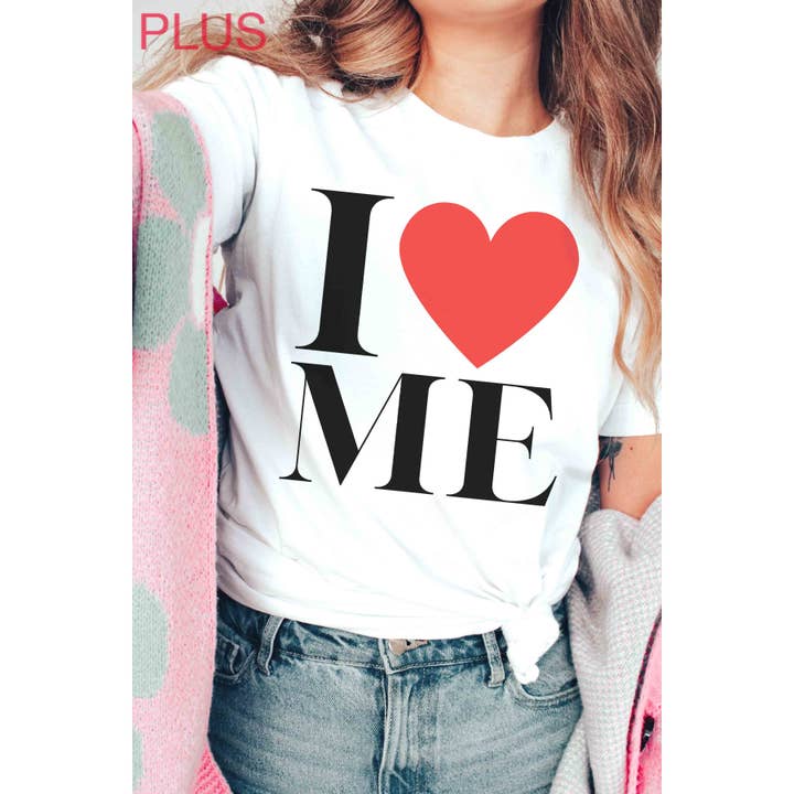 I LOVE ME Plus Size Graphic Tee for wholesale by BLUME & CO.