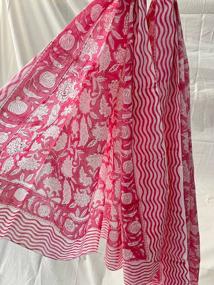 bhavnas boutique - Wholesale Swim cover-up – Women’s - 5 Pcs Lot Organic Cotton Block Print Beach Wrap Sarong3