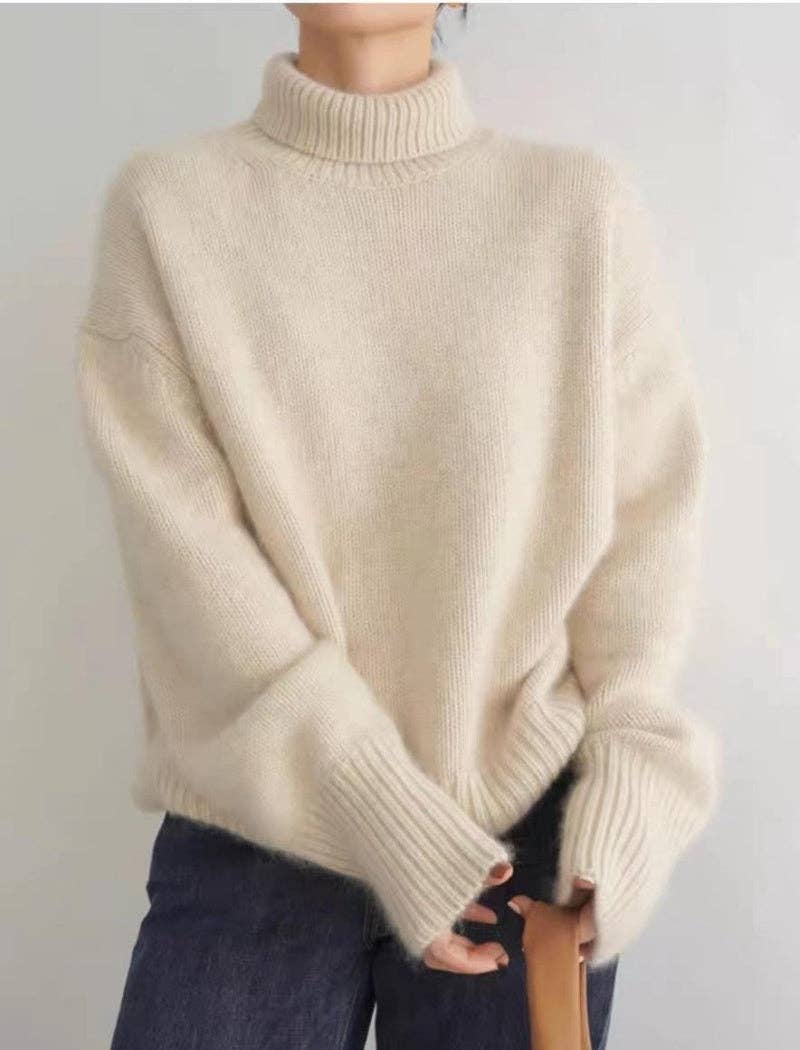 Masyal - Wholesale Knit Sweater - Women's - Cozy Turtleneck Pullover Sweater6