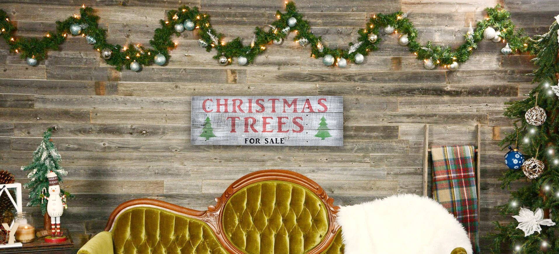 Rockin'Wood - Vente Pancarte - Panneau de Noël à vendre - Bois rustique récupéré1