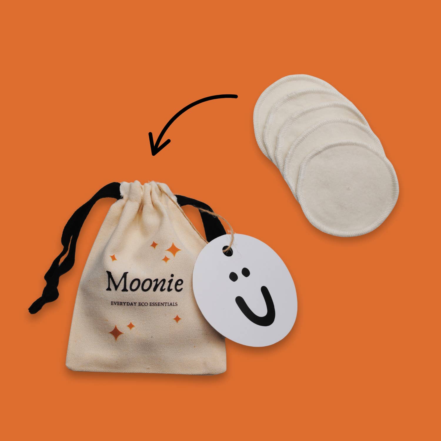 Moonie Eco Friendly Products - Wholesale Bath Pouf/Sponge - Reusable Cotton Pads & Travel Pouch Gift Set. Eco Christmas