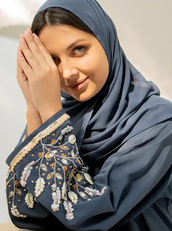 Multi Colored Selema Embellished Abaya  for wholesale on Faire1