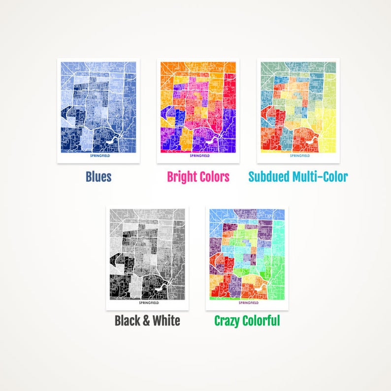 Juanita's Adventures - Wholesale Art Print - Juanitas Springfield MO Map Print1