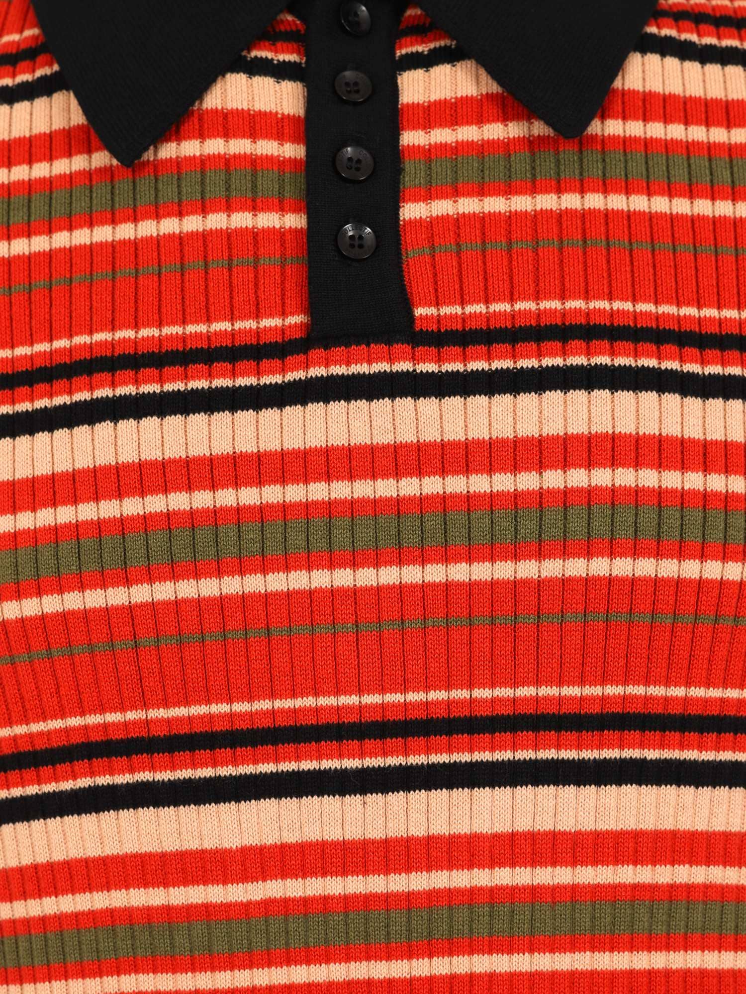 BLKORG Pablo Striped Knitted Polo Black & Orange for wholesale on Faire1