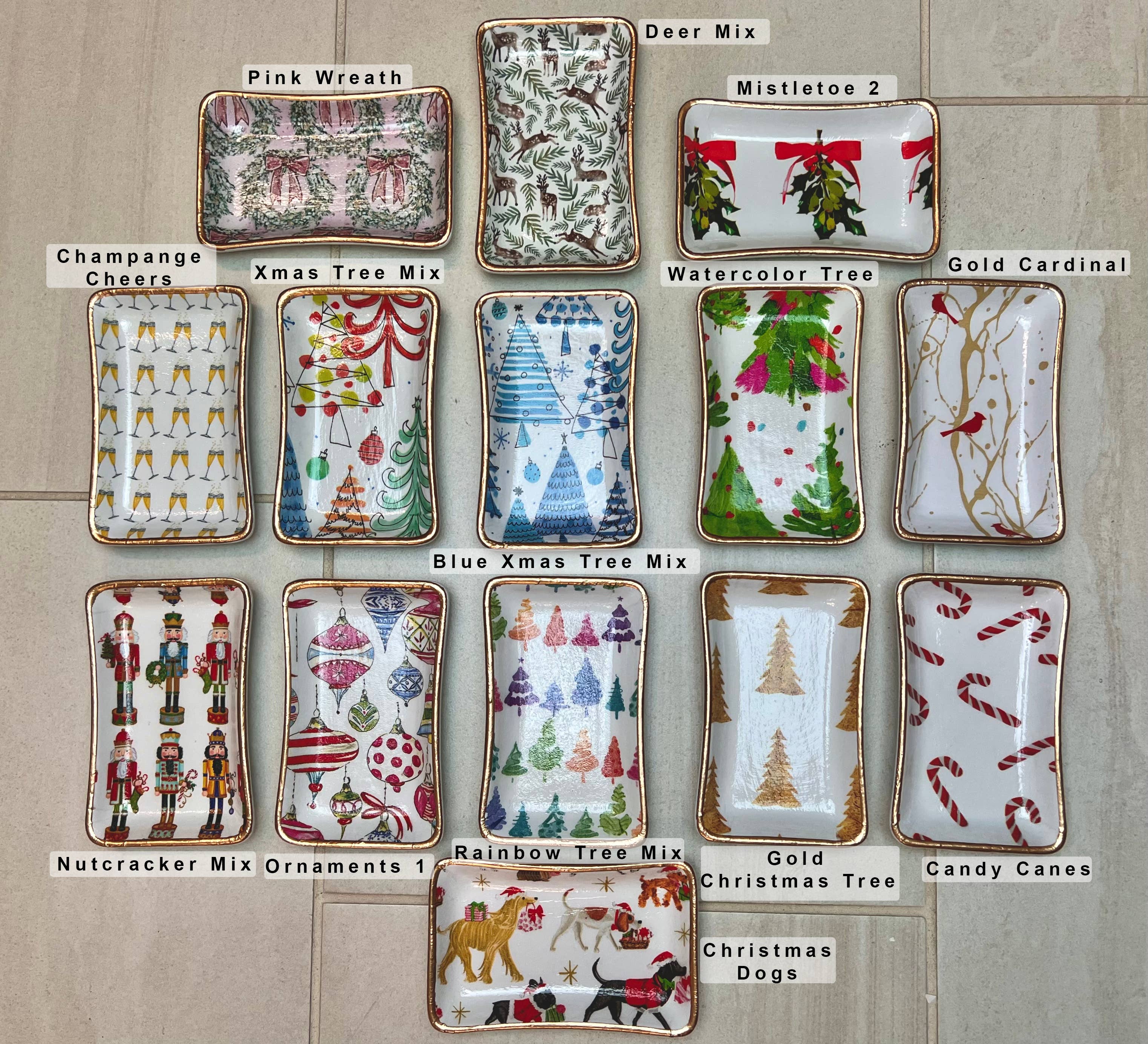 Ten Twenty Six Designs - Wholesale Jewelry Dish - Christmas Ceramic Jewelry tray2