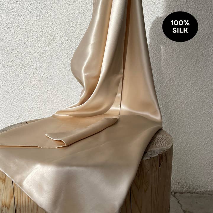 Sunday Silks - Wholesale Bedding Pillowcase/Sham - Silk Pillowcases Oat Milk King (Pack of 2)5