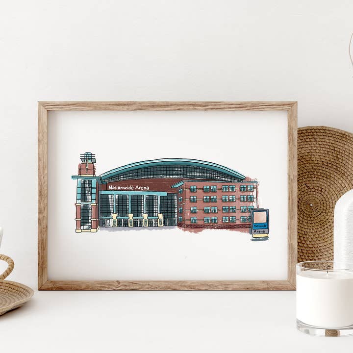Nationwide Arena art print for wholesale by Atelier Nazli Brush