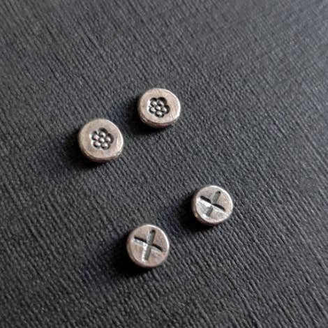 Natalia Araya- Jewelry - Wholesale Stud/Post Earrings - Stamped Silver Stud Earrings5
