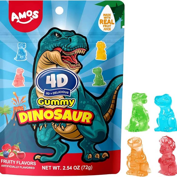 Cow Crack Wholesale - Wholesale Gummy - Amos 4D Gummy Dinosaur