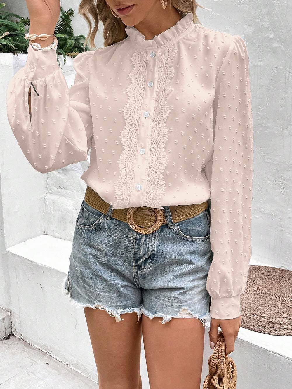 Miss Sparkling – Blusa - Mulher por atacado – Top em Renda Swiss Dot5