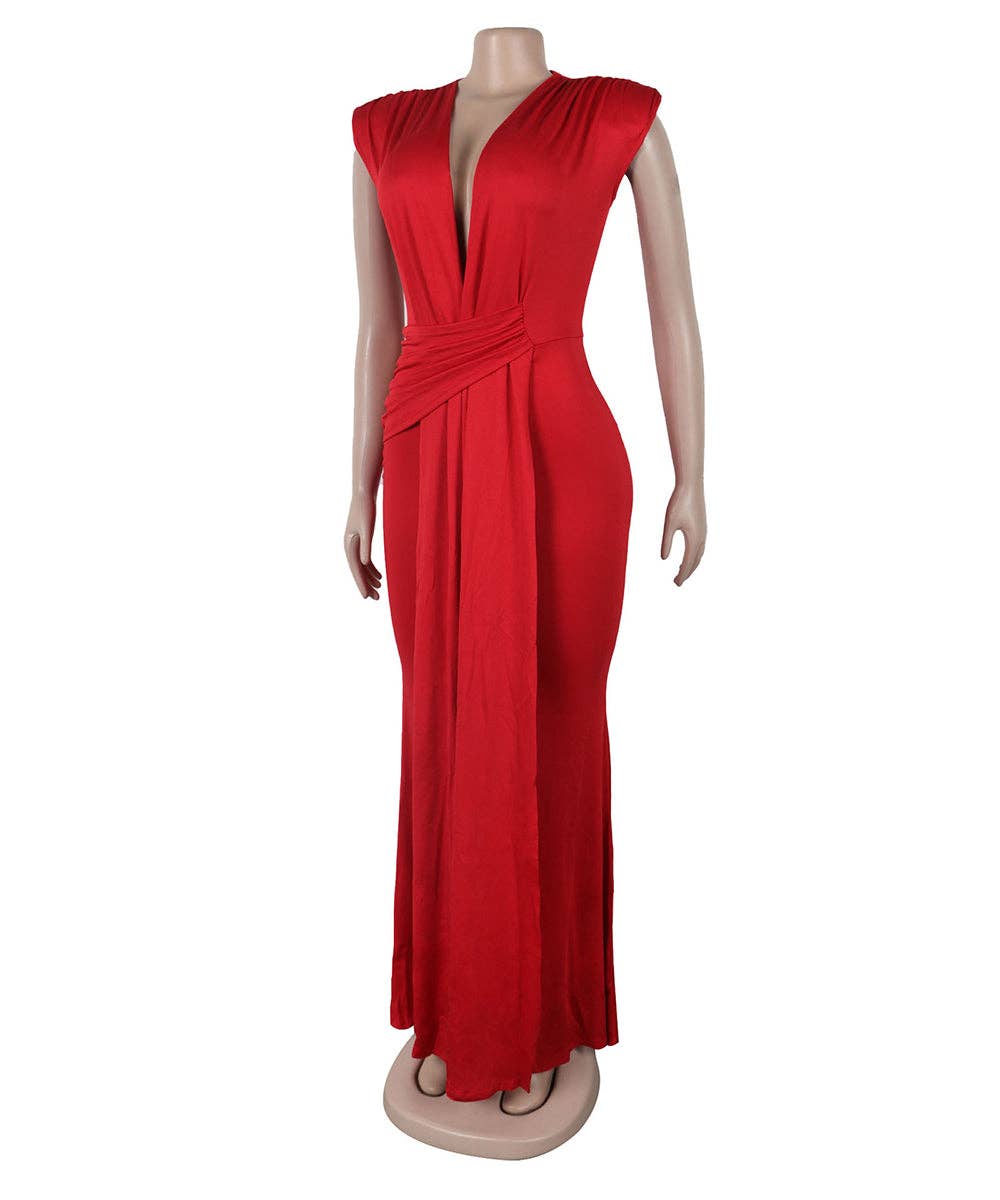 Aria Romance - Wholesale Formele jurk - Dames - Mouwloze Bodycon Midi Jurk2