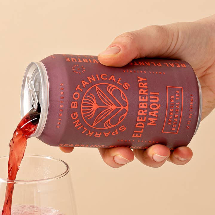 Elderberry Maqui Sparkling Botanicals by Rishi Tea for wholesale by Rishi Sparkling Botanicals