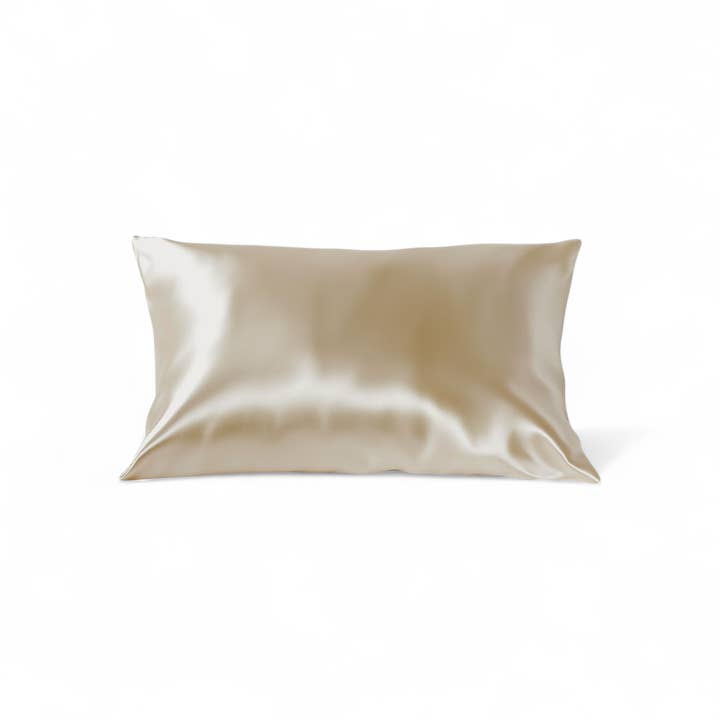 HoneyLux - Wholesale Bedding Pillowcase/Sham - Queen Organic Silk Pillowcase - Champagne
