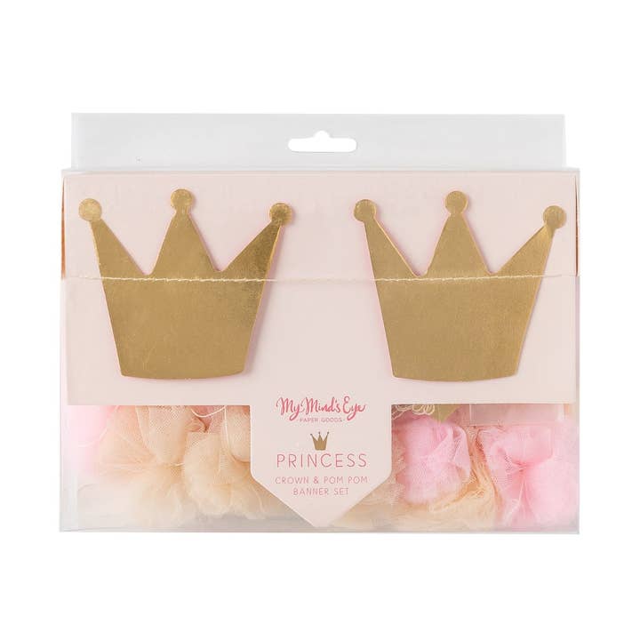 Set di banner con corone principesche e pompon di tulle per la vendita all'ingrosso da parte di My Mind’s Eye