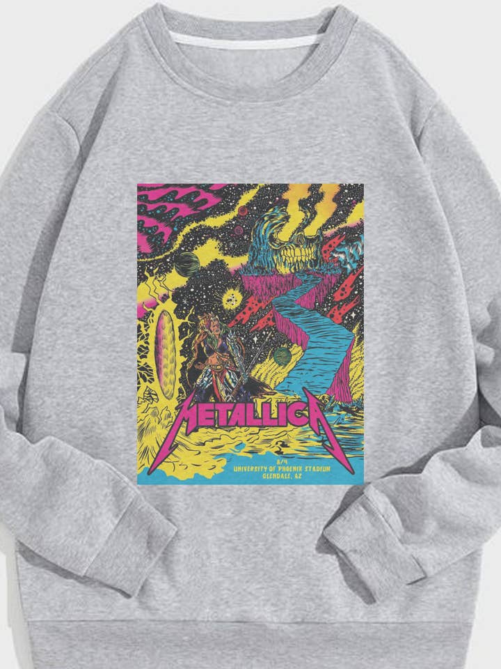 M8606-SW METALLICA graphic sweatshirts for wholesale by HARANG