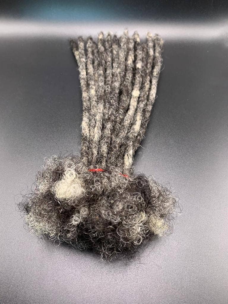 Elimicah - Wholesale Hair Extensions - Salt and Pepper Handmade Dreadlock  100% Human hair Extensio5