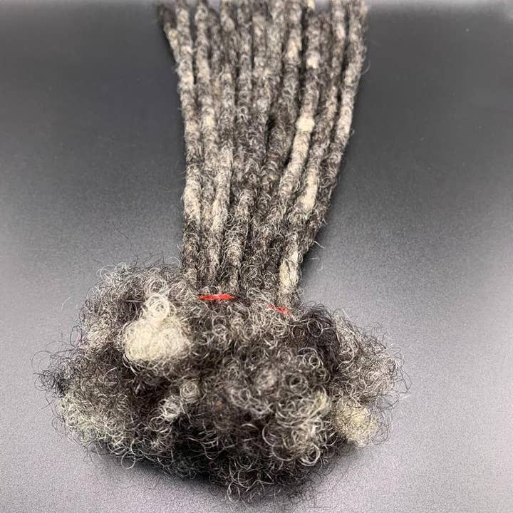 Elimicah - Wholesale Hair Extensions - Salt and Pepper Handmade Dreadlock 100% Human hair Extensio5