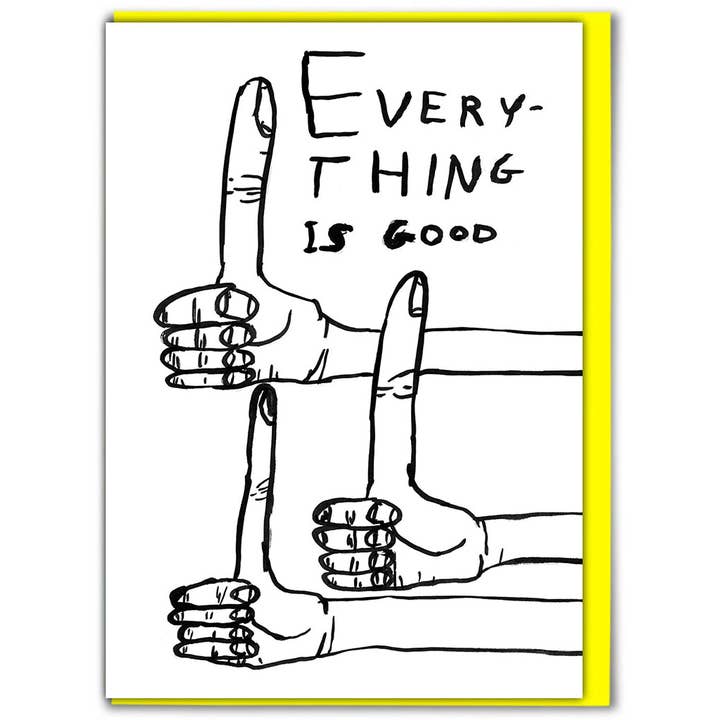 Lustige Grußkarte von David Shrigley - Alles ist gut für den Großhandel von David Shrigley x Brainbox Candy
