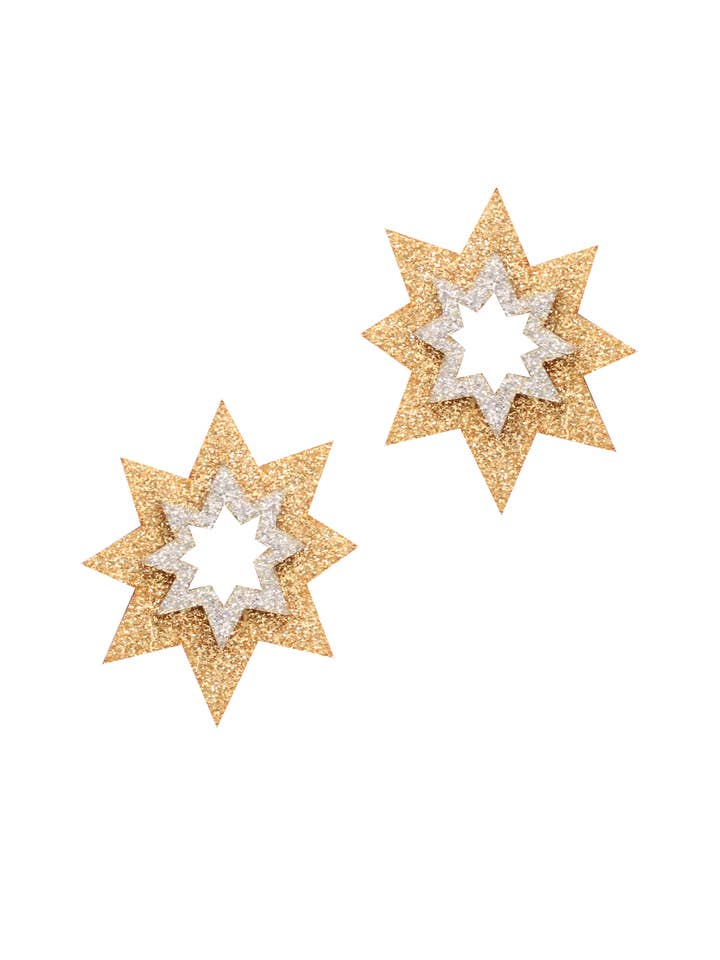 Borchie Bang Bang Spark - Mid in oro + argento per la vendita all'ingrosso da parte di Kam Creates