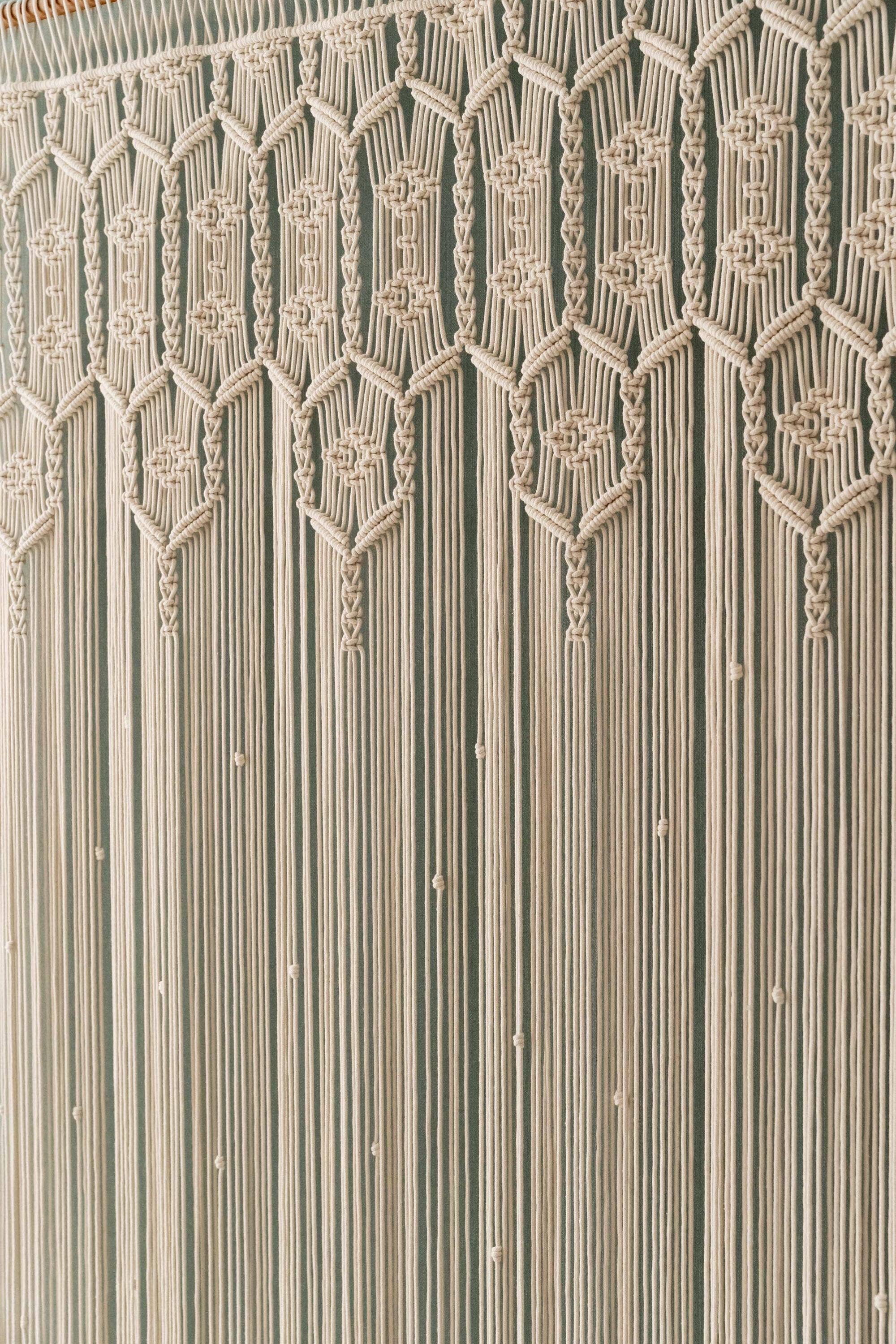 HeartCrafted - Venta al por mayor Cortinas - Cortina de macramé para decoración del hogar C299