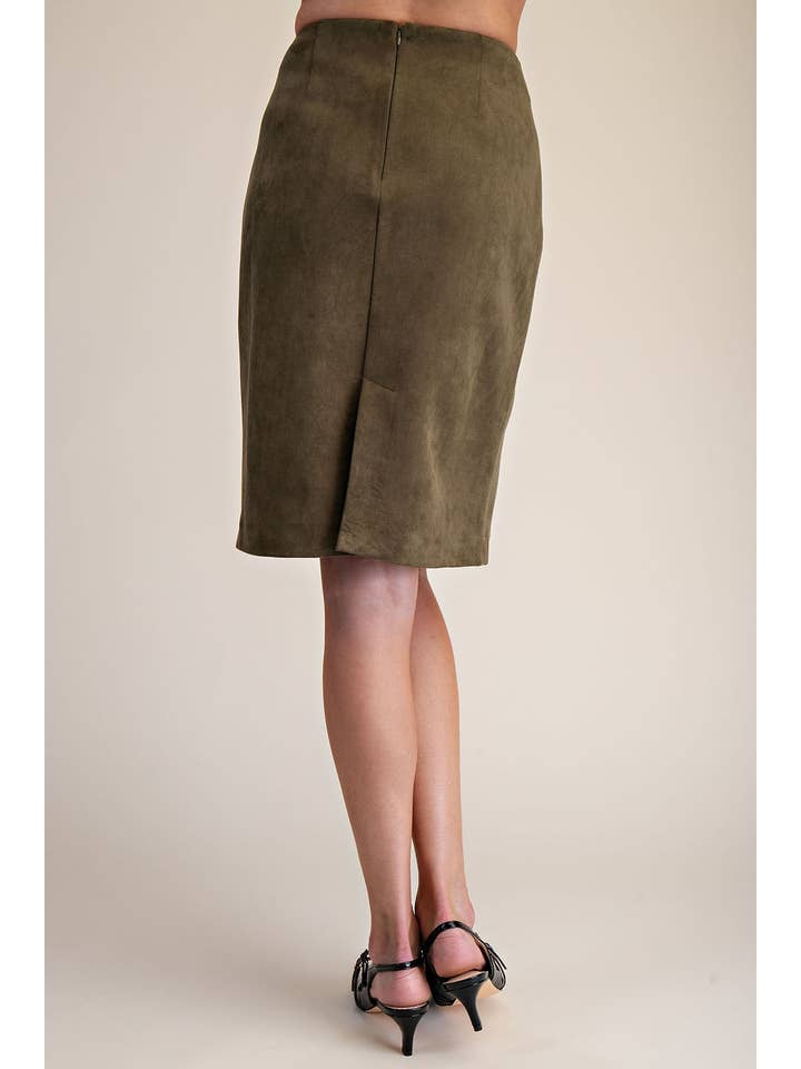 PORSHA - Wholesale Skirt - Women's - Stretch Suede Pencil Skirt16