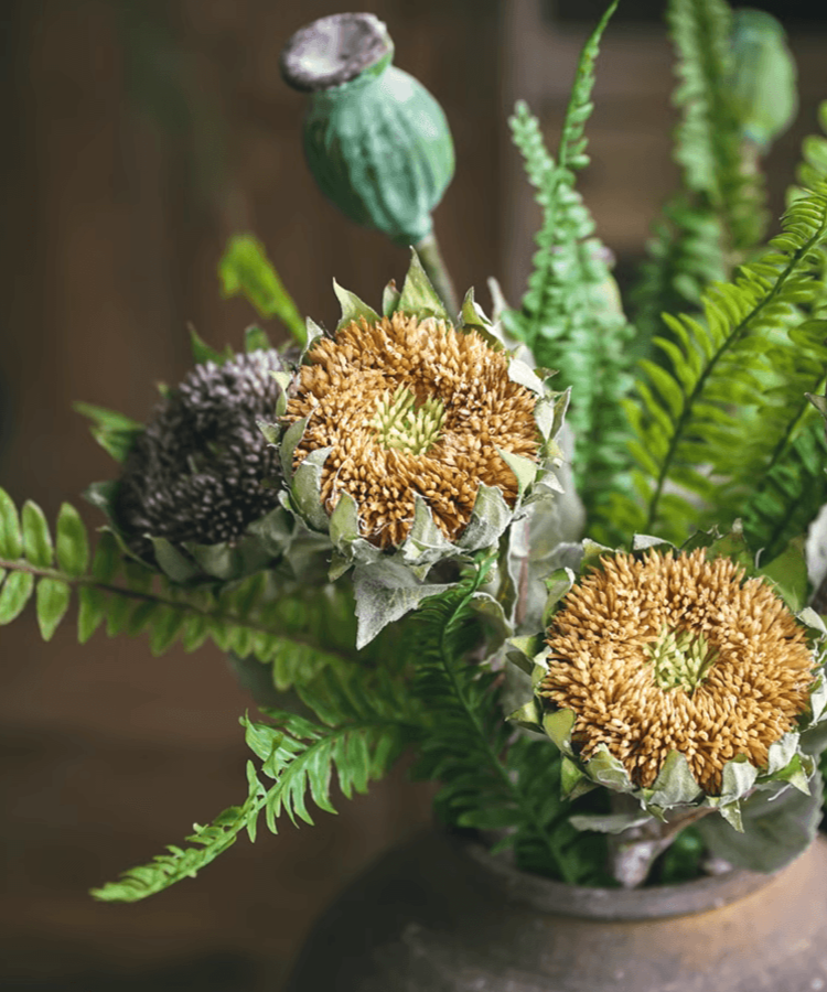 Rustic Reach - Wholesale Artificial Flowers - Artificial Small Head Sunflower Stem 23.6" Tall8