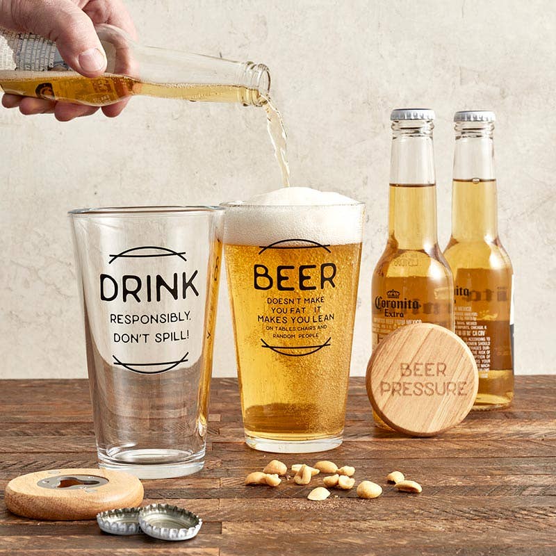 Faithworks by Creative Brands - Wholesale Beer Glass/Mug - Beer Doesn't Pint Glass1