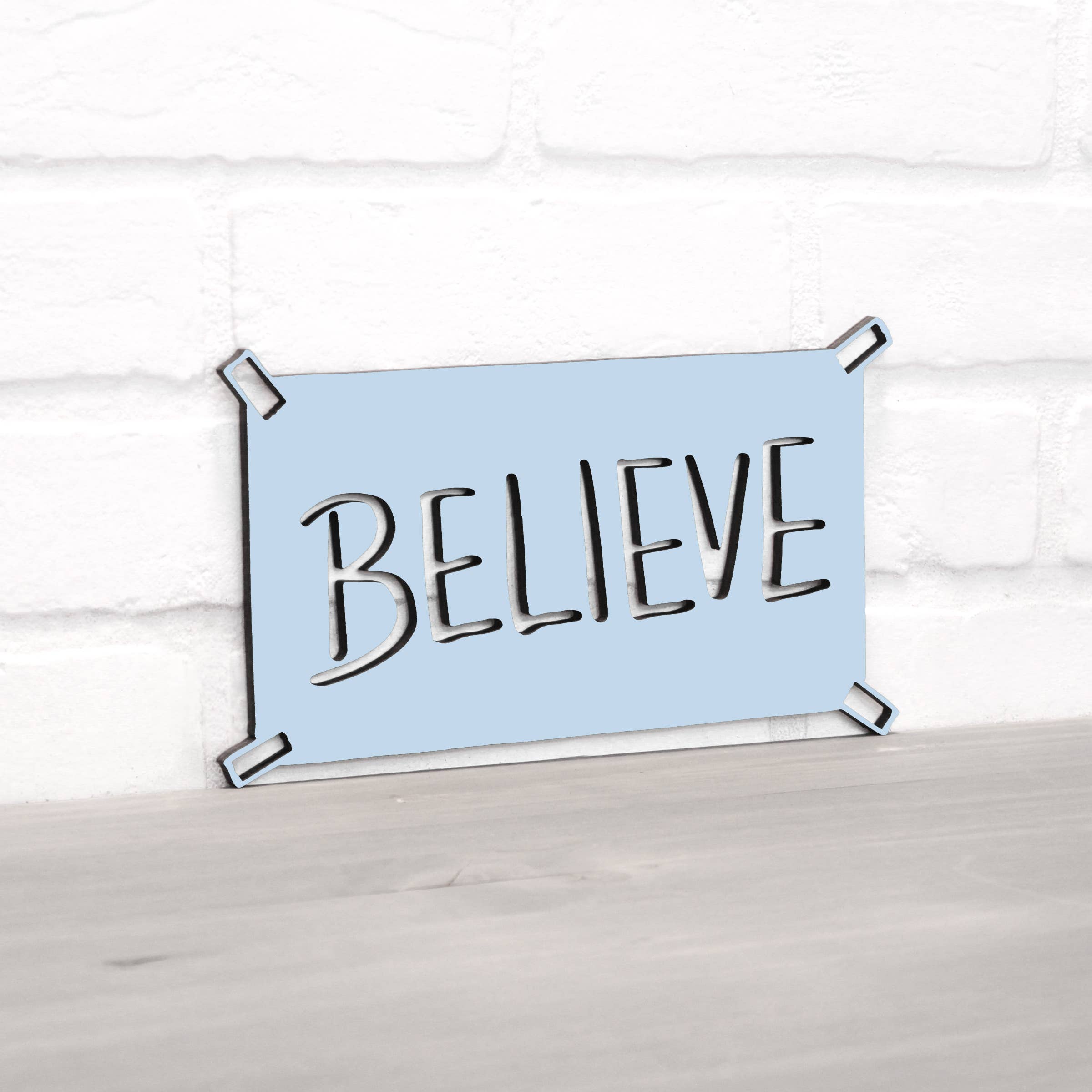 Spunky Fluff - Wholesale Wall Sign - Believe Ted Lasso Quote Locker Room Sign8