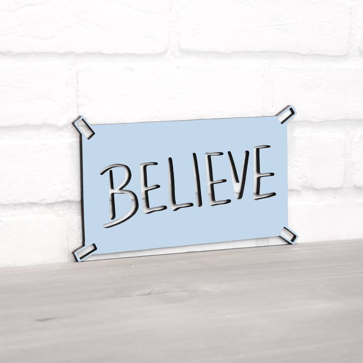 Spunky Fluff - Wholesale Wall Sign - Believe Ted Lasso Quote Locker Room Sign8
