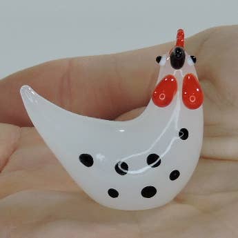 Håndlavet Glas Mini Kylling for engroshandel hos Gift Gallery Glass