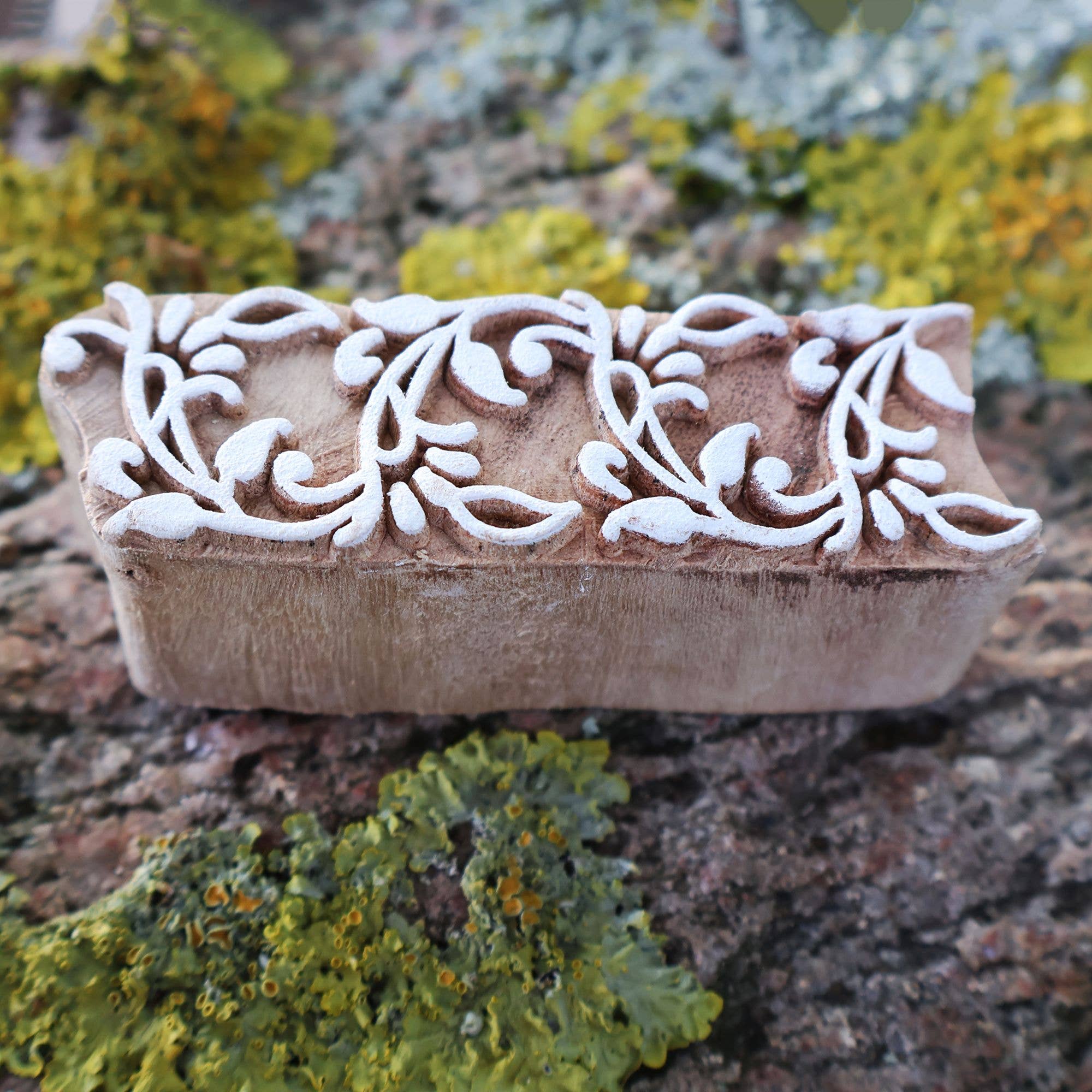 Tribal Trade GmbH – Großhandel Gummi-/Dekostempel – Stempel Holz Bordüre 7,5cm Modell 03 Borte Holzstempel6