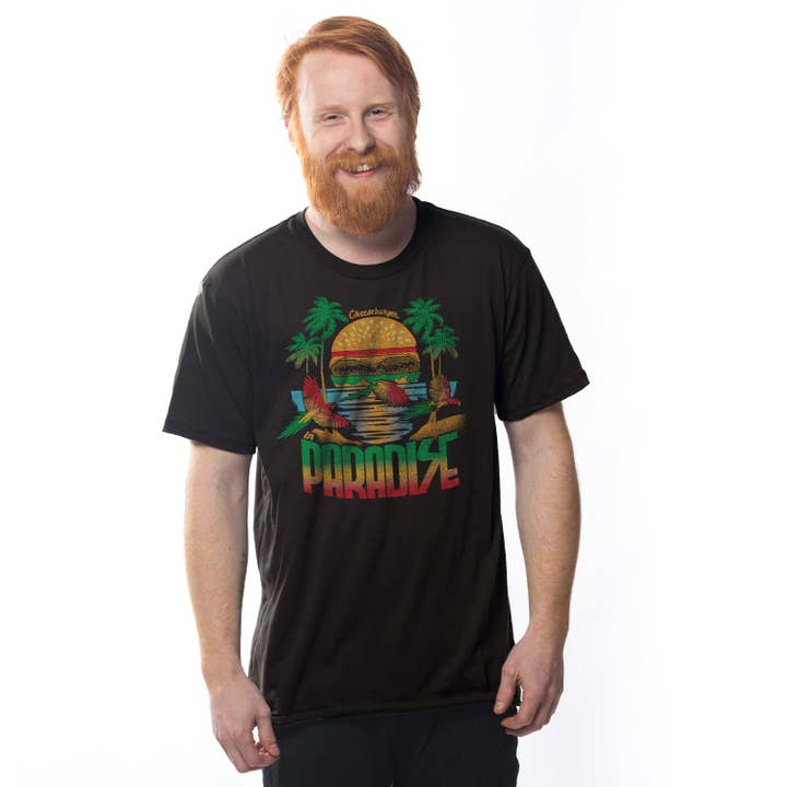 Solid Threads - Wholesale Screen Printed T-Shirt - Unisex - Cheeseburger in Paradise T-shirt3