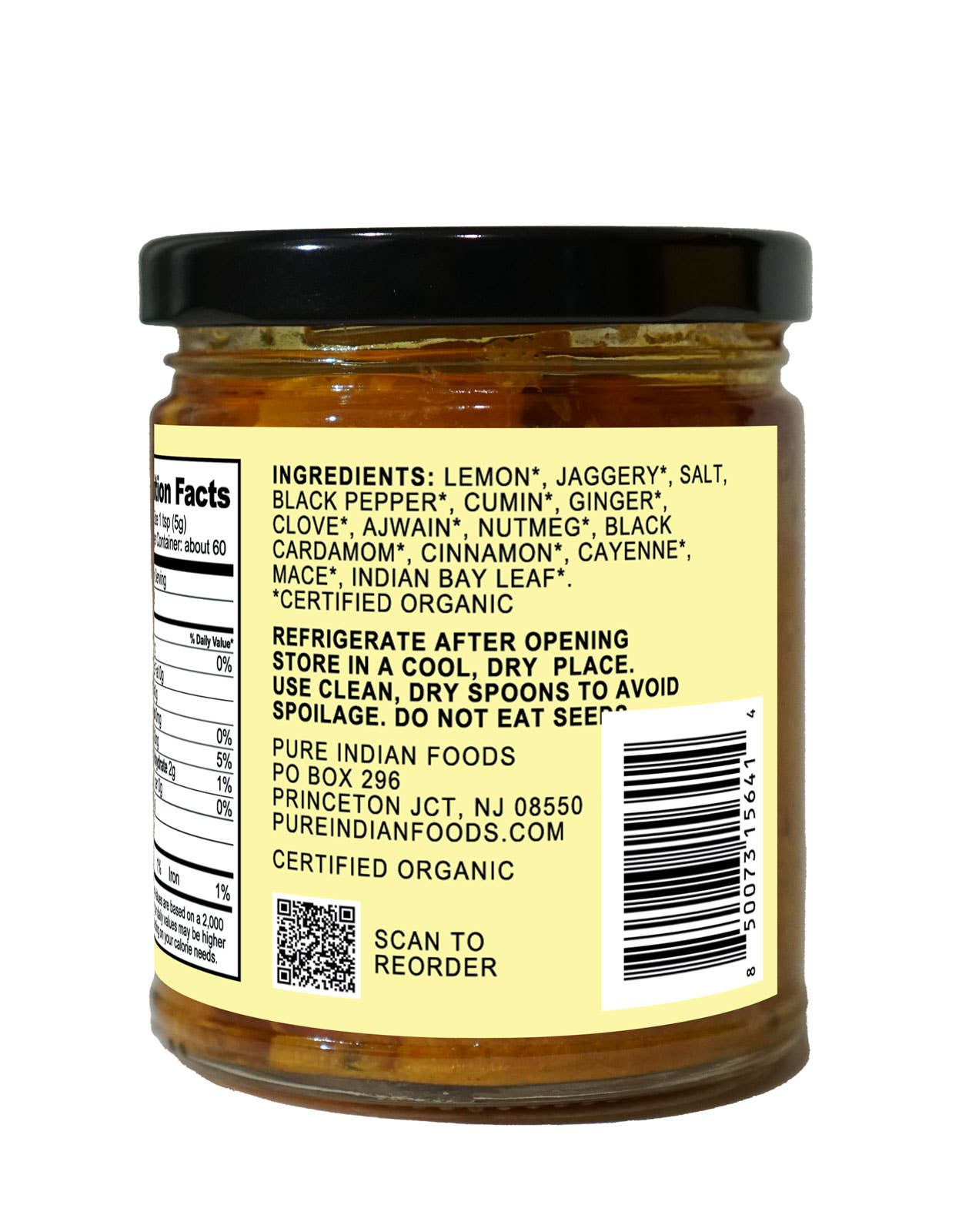 Pure Indian Foods - Wholesale Pickled Vegetables - Fermented Sweet Lemon Pickle, Certified Organic - 10.5 oz3