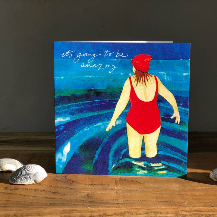 Windsock Press – wholesale Encouragement card – Swimming Card (it's going to be amazing)1