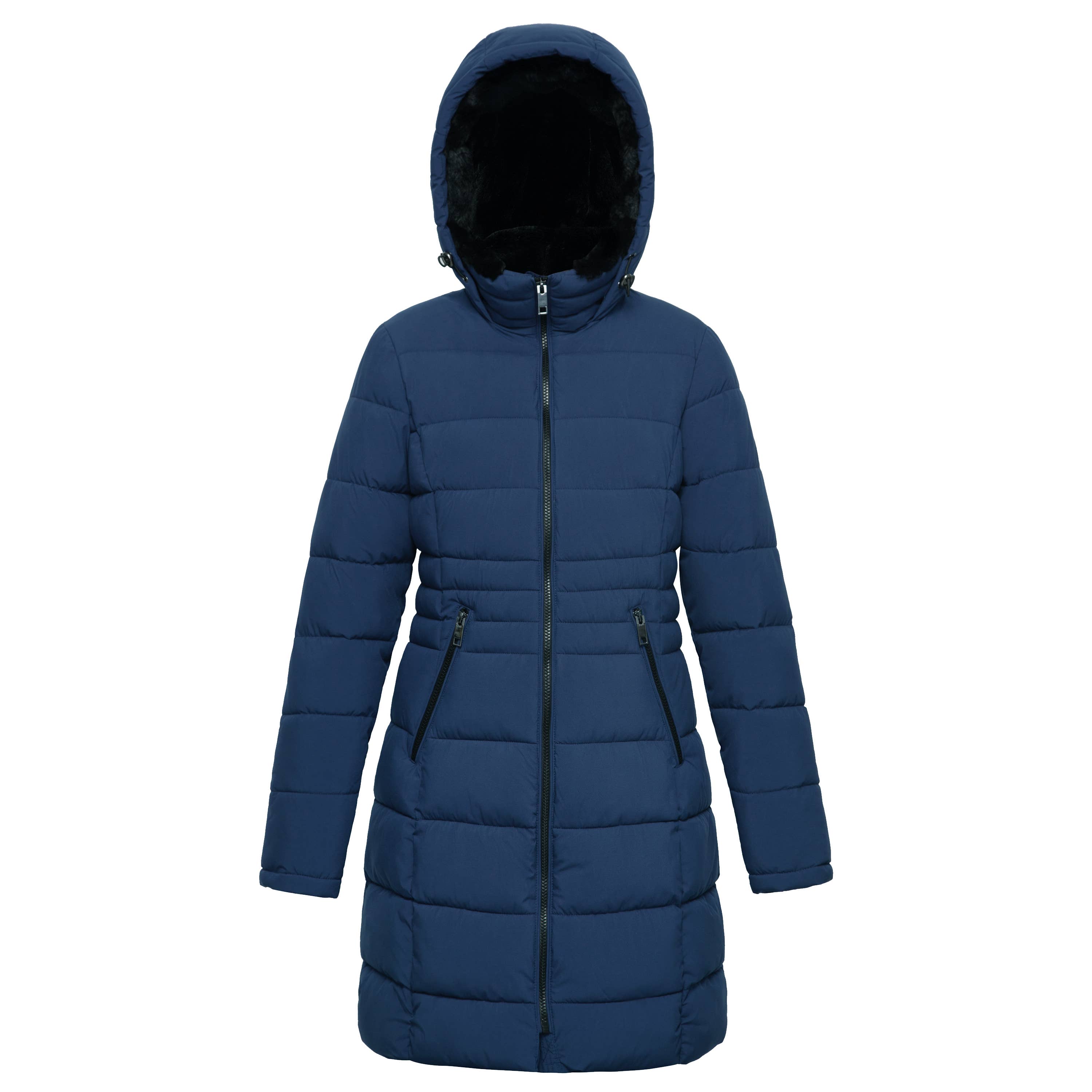 Rokka & Rolla - Wholesale Coat - Women's - Women's Heavy Long Winter Coat Parka Jacket6