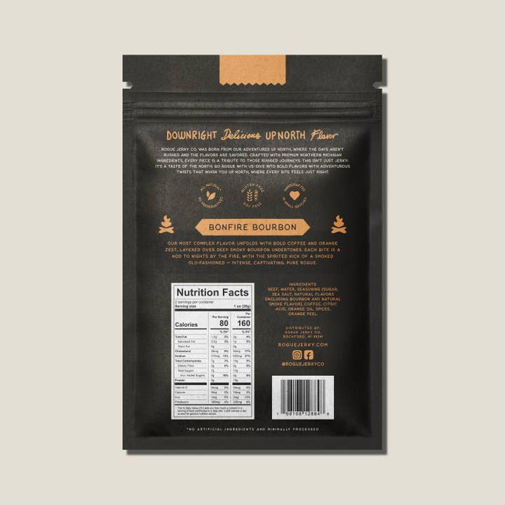 Rogue Jerky Co. - Wholesale Jerky - Bonfire Bourbon Beef Jerky