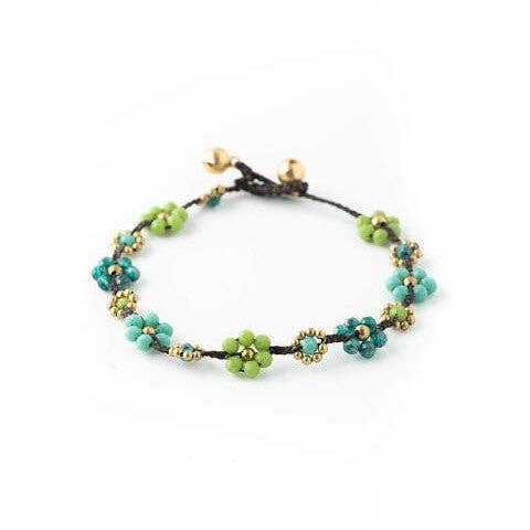 Bali Queen - Wholesale Anklet - Crystal Flower Anklet 5 Pack6