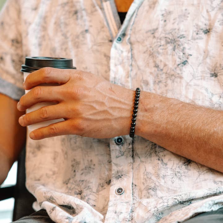 8mm Shungite Bracelet – EMF Shielding & Energy Balance for wholesale by RadEnergy