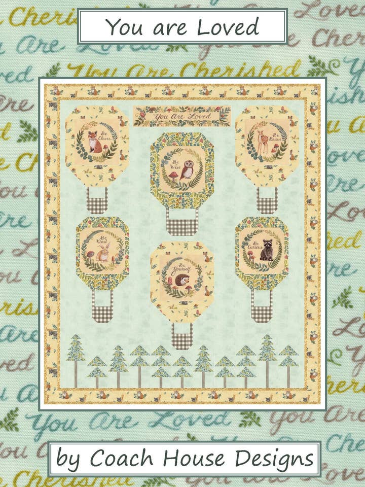 Du Är Älskade Quilt Mönster för wholesale av Coach House Designs