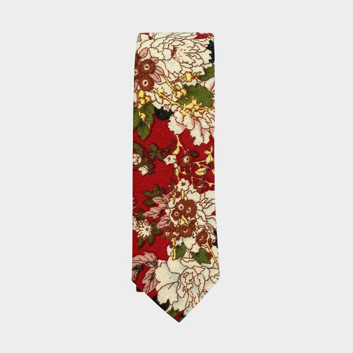MOXIE Floral Design Men's Necktie 100% Cotton for wholesale by Frank & Buck