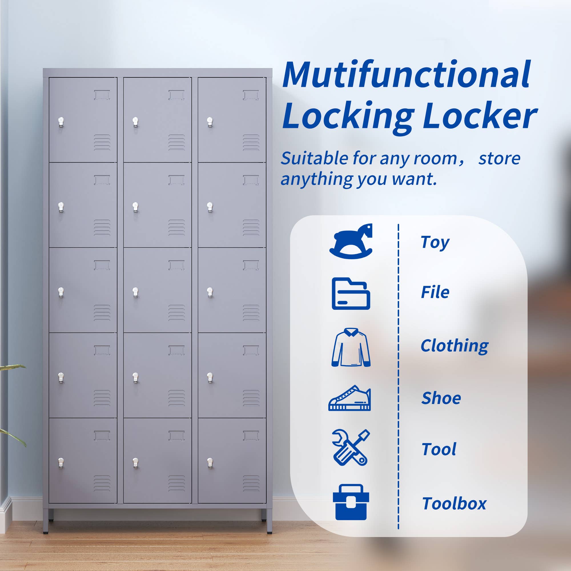 39F Inc. - Wholesale Cabinet - 72inH Storage Lockers for Employees,Home,Gym,School,Garage8