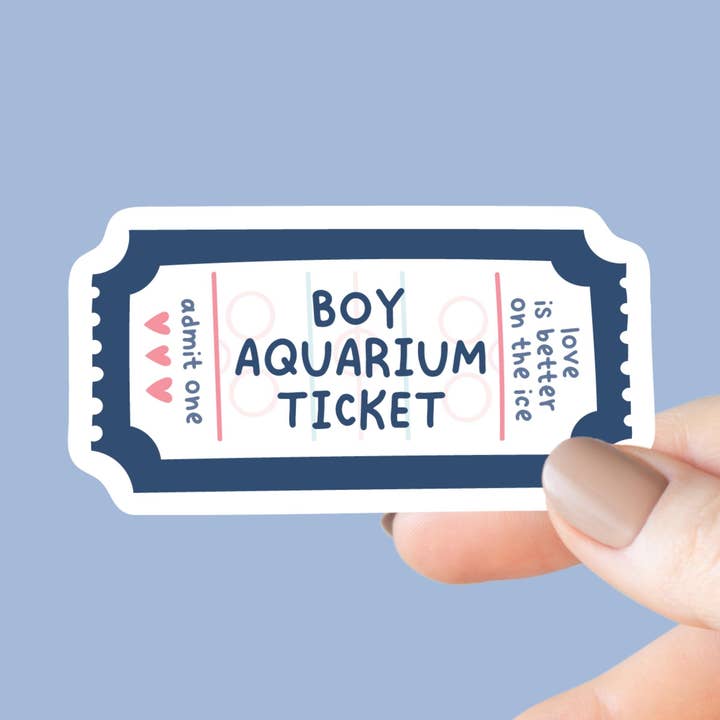 Niño Acuario Hockey Pegatina para venta al por mayor de Chapter & Craft Studio