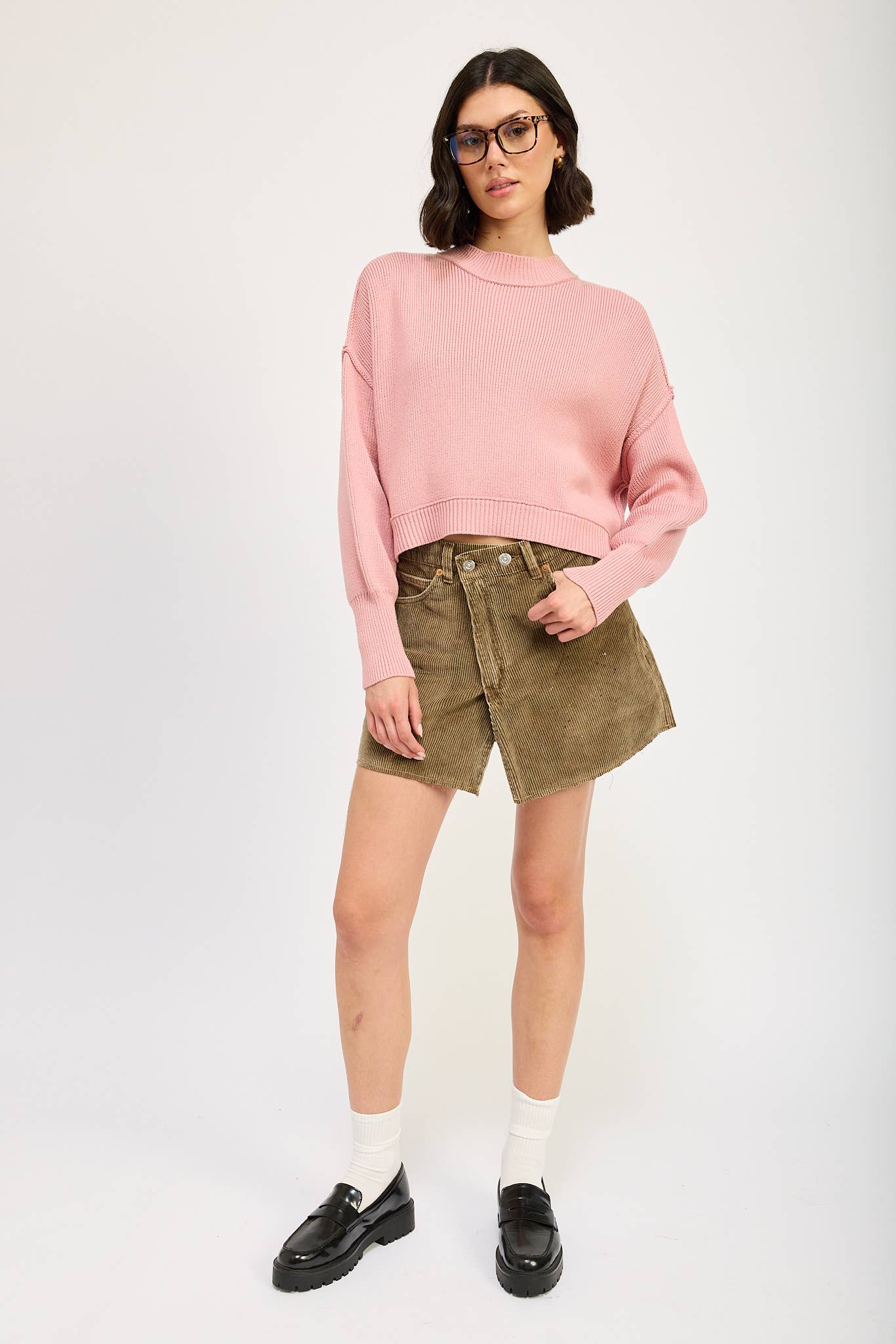 Emory Park - Wholesale Knit Sweater - Women's - MOCK NECK OVERSIZED SWEATER13