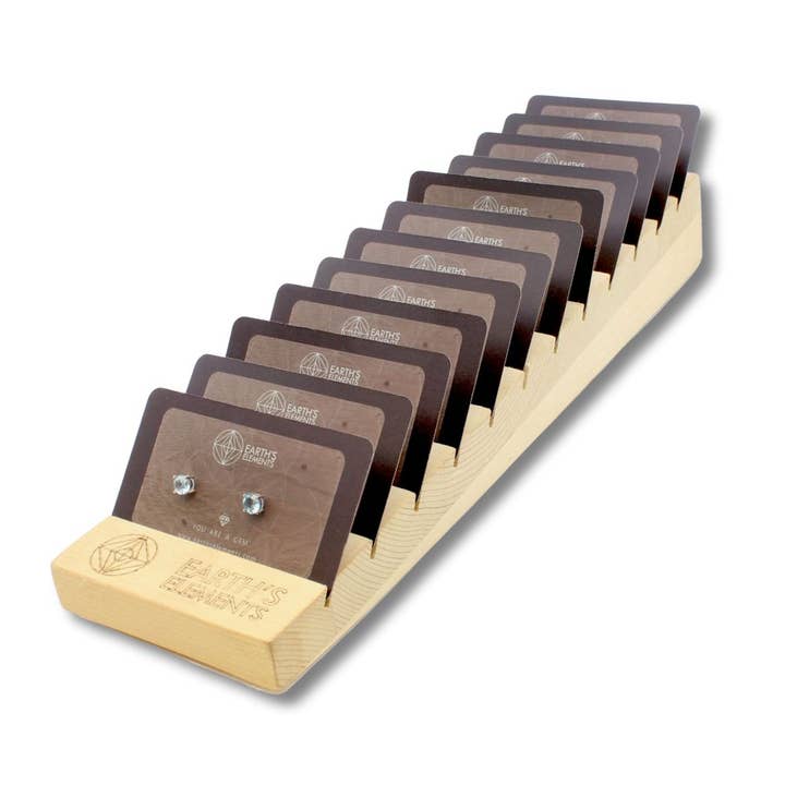 Earths Elements Wholesale - Wholesale Jewelry Stand & Display - Display - Wooden, 12 Slot