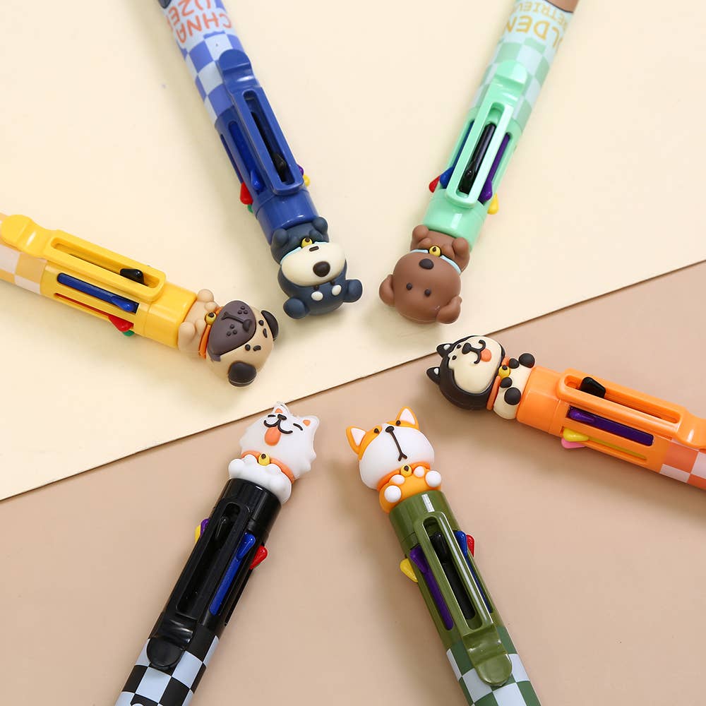 BCmini - Wholesale Pen - 23029 Dog 8-Color Retractable Ball Pen-240