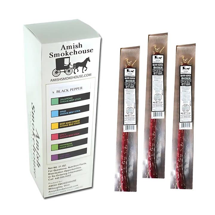 I Got Your Candy - Wholesale Jerky - Amish Smokehouse Black Pepper - 21ct